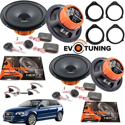 Kit 8 Casse Altoparlanti HERTZ per AUDI A3 8P 5 Porte Anteriori e Posteriori