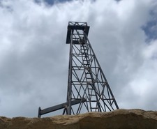 Vintage Oil Well Derrick Desktop Model In Fossilized Rock Custom Built