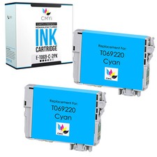 2-Pack Compatible Epson 69 Cyan Ink Cartridge for Stylus NX400 NX410 NX415 NX510