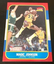 86/87 Fleer #53 Magic Johnson Base Lakers HOF