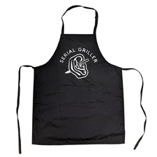 Serial Griller Cookout Apron Funny Backyard BBQ Cook Chef Summer Grilling
