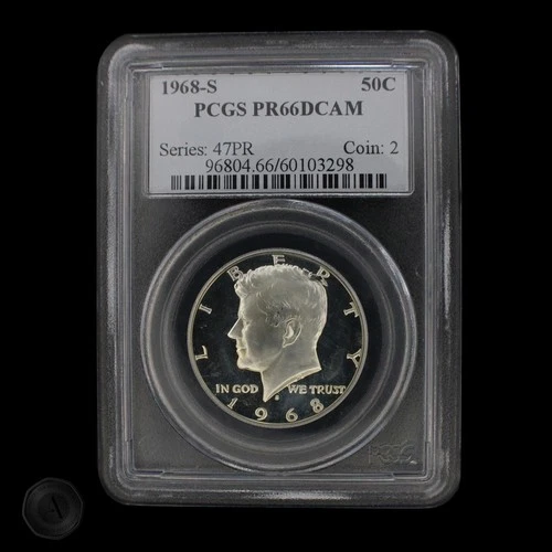 1968-S Kennedy Half Dollar PCGS PR66DCAM  40% Silver Series: 47PR Coin: 2 -E0149