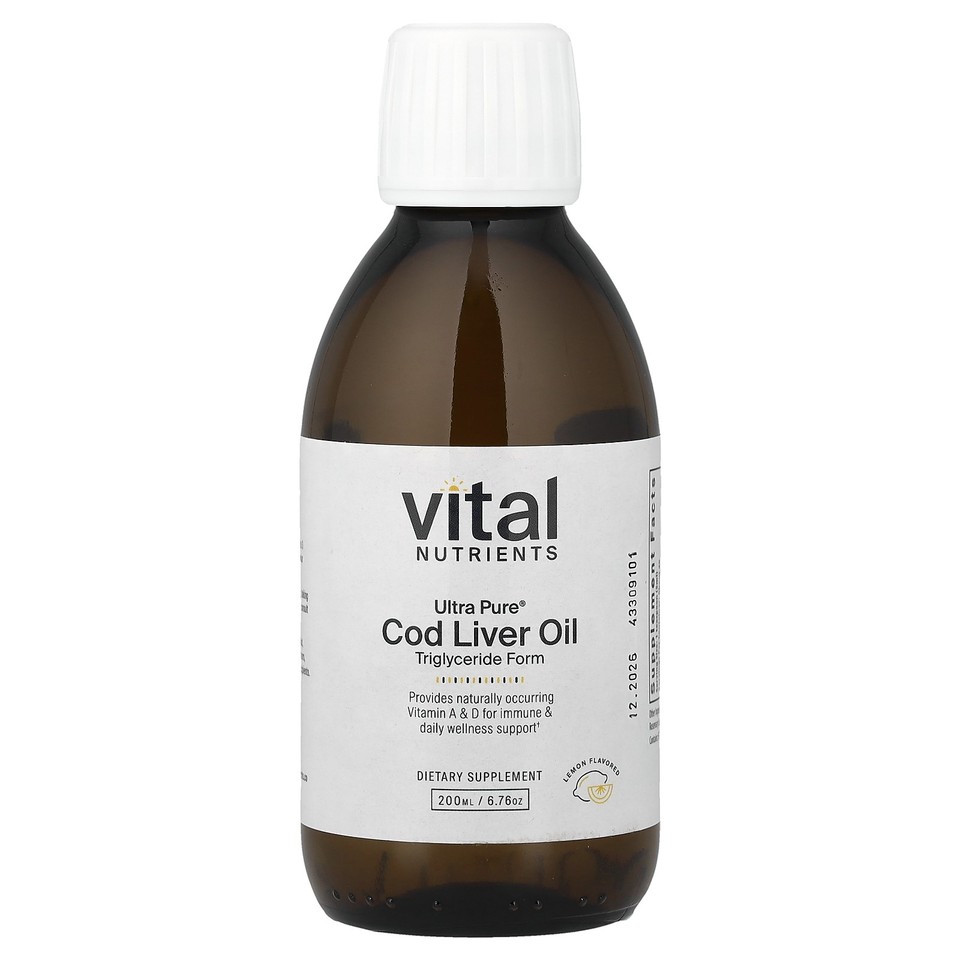 Ultra Pure®, Cod Liver Oil, Lemon, 6.76 oz (200 ml)