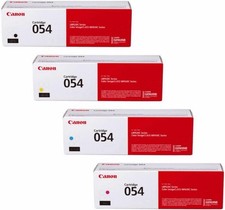 Canon 054 CMYK 4 Pack Toner Set OEM 3021C001 3022C001 New Sealed
