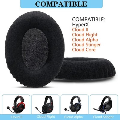1Pair Replacement Earpads for HyperX Kingston Cloud2 HSCP Flight Stinger Alpha S