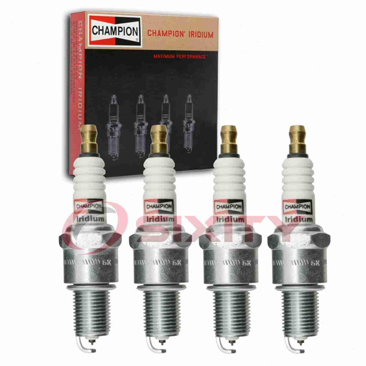 4 pc Champion Iridium Spark Plugs for 1987-1989 Dodge Raider 2.6L L4 cb