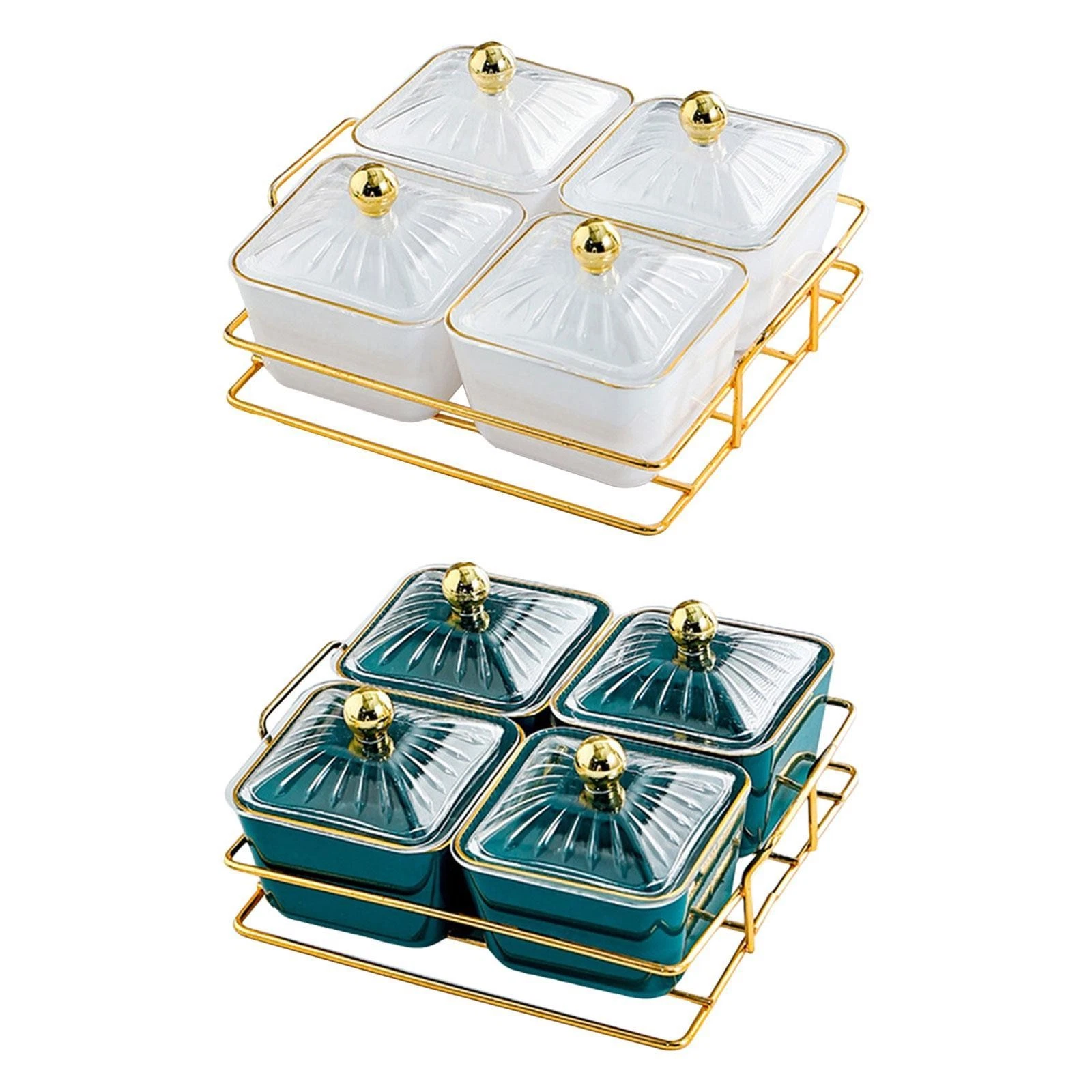 Dried Fruit Tray Set Snacks Dish Candy Nuts Dish for Hotel Party Living Room