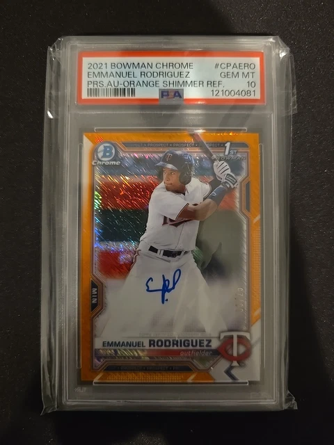 2021 Bowman Chrome - Prospect Autographs Emmanuel Rodriguez #CPA-ERO Refractor