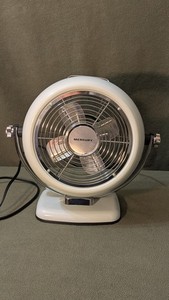 Vintage Rare Merkury Steel Mid Century Art Deco Table Fan - Works!