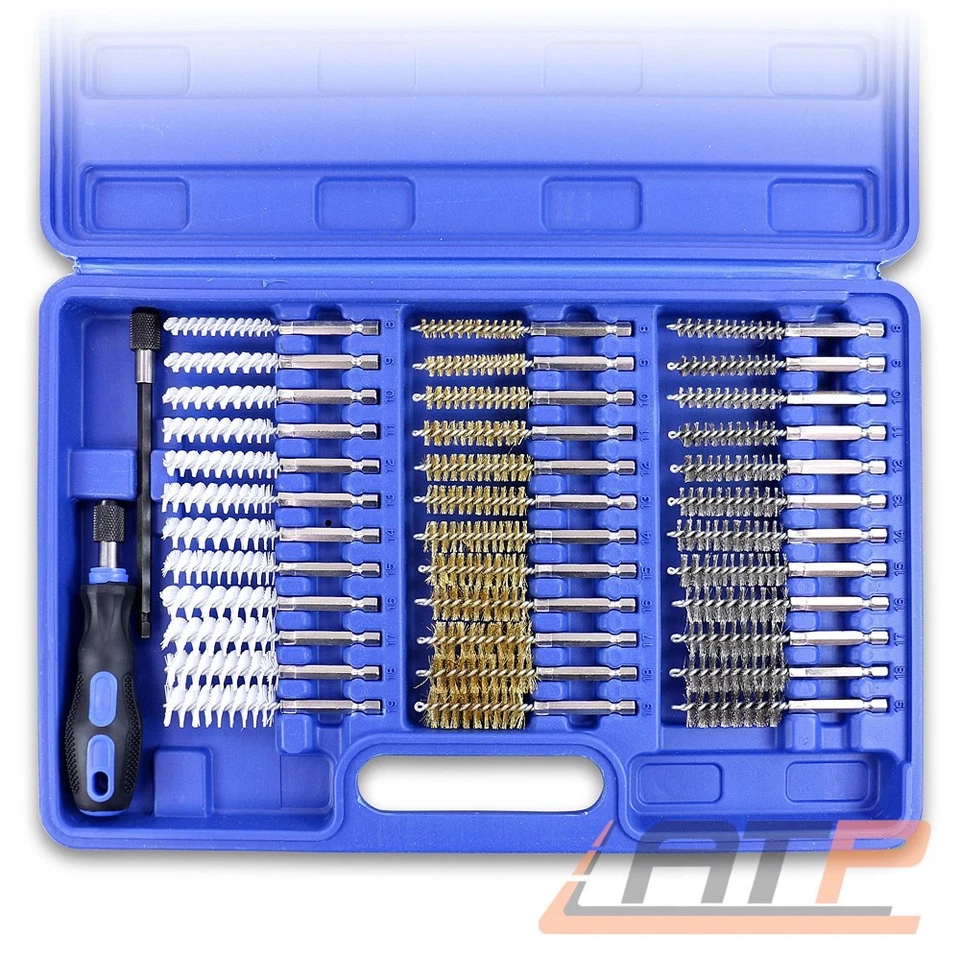 ENVA RUNDBÜRSTENSET 38-tlg REINIGUNGSBÜRSTEN ENTGRATEN KUNSTSTOFF MESSING DRAHT  - Bild 3 von 4