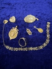 Lot Of 7 Pieces Of 9K Gold SCRAP Jewelry - 21.57 Grams