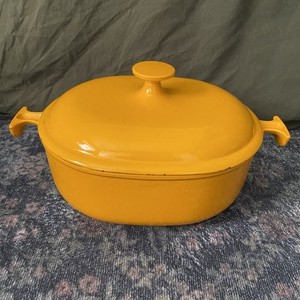 Cocotte Le Creuset Orange Numéro 20 – Vintage Années 70, Collection Enzo Mari