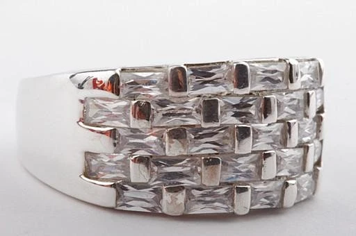 Kristall Ring 925 er Sterling Silber Größe 61 Top! # - Bild 3 von 4