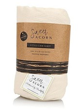 Fitted Crib Sheets - Organic Cotton Jersey Knit Crib Beddings - Fits Salt White