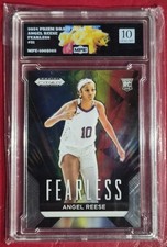 2024-25 Panini Prizm Draft Picks - Fearless Angel Reese #21 (RC) Graded 10