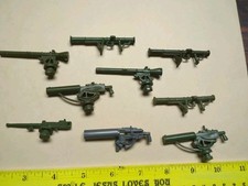 Vintage Marx Battleground WWII Military Play Set Weapons Machine Guns Bazookas