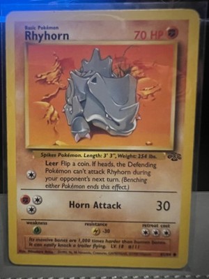 Rhyhorn 61/64 Common Jungle Pokemon Unlimited Lightly Played
