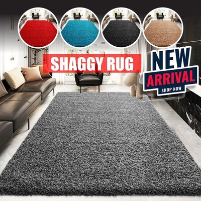 Rutschfeste Extra Dicke Shaggy Teppiche Flurteppich Schlafzimmer Wohnzimmerteppich