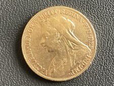1901 Queen Victoria Old Head Gold Full  Sovereign. Photograph Of Coin.