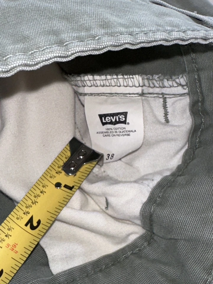 Pantalones Cortos Carga Y2K Levi's Red Tab Para Hombre 38x13 Verde Suelto Patinador De Colección Foto 3 de 4