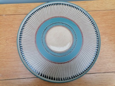 Denby Luxor große runde Kuchenplatte Servierplatte 31,5 cm Steinzeug 2. sehr guter Zustand