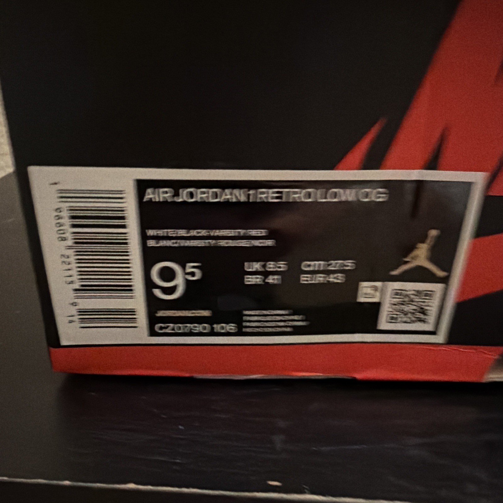 Air Jordan 1 Retro Low "BLACK TOE" 2023 - Size 9.5 - cz0790 106 (8338-1) thumbnail 9