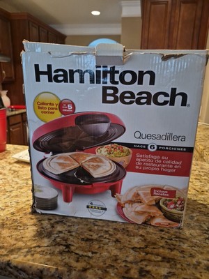  Hamilton Beach Quesadilla Maker: Red,Model 25409, Makes 6 Wedges.NEW!!