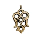 Viking Falcon Amulet – Folded Wings with Knotwork | Bronze Norse Pendant