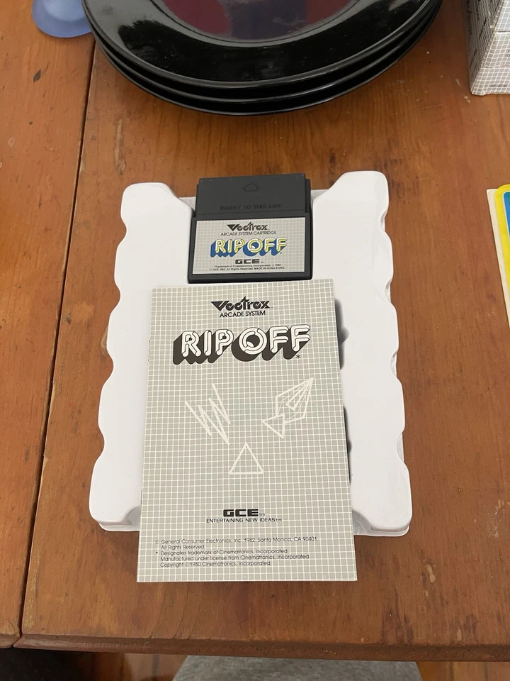 1982 GCE VECTREX RIP OFF CIB COMPLETE CART BOX MANUAL & OVERLAY - Image 4 of 4