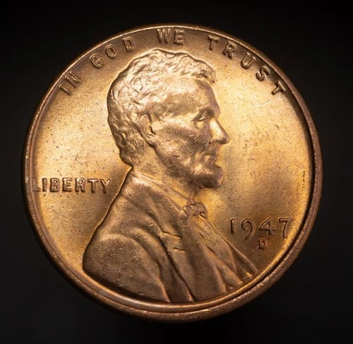 1947-D Lincoln Wheat Cent - GEM BU -  BEAUTIFUL  GOLDEN LUSTER   WOW      #559