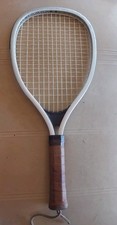 Vintage Leach Racquetball Racket with Wood Brace, 18"x 8 1/4" Wide