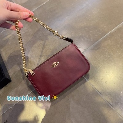 NWT Coach Nolita 19 Smooth leather CCI92 Gold/Maroon | eBay