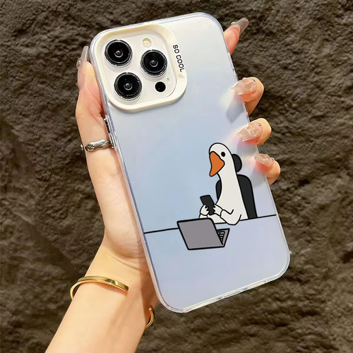 Case For iPhone 16 Pro Max 15 14 13 12 Mini 11 XR XS 7 Cartoon Duck Phone Cover - Picture 5 of 21