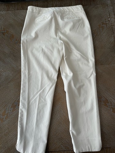 TALBOTS Beige Chatham Ankle Pants Side Zip Sz 10 petite Waist 32” Inseam 24” - Picture 4 of 5