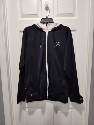 VTG Michael Jordan Nike DriFit Black Jump Man Full zip Hoodie Jacket Medium Y2K