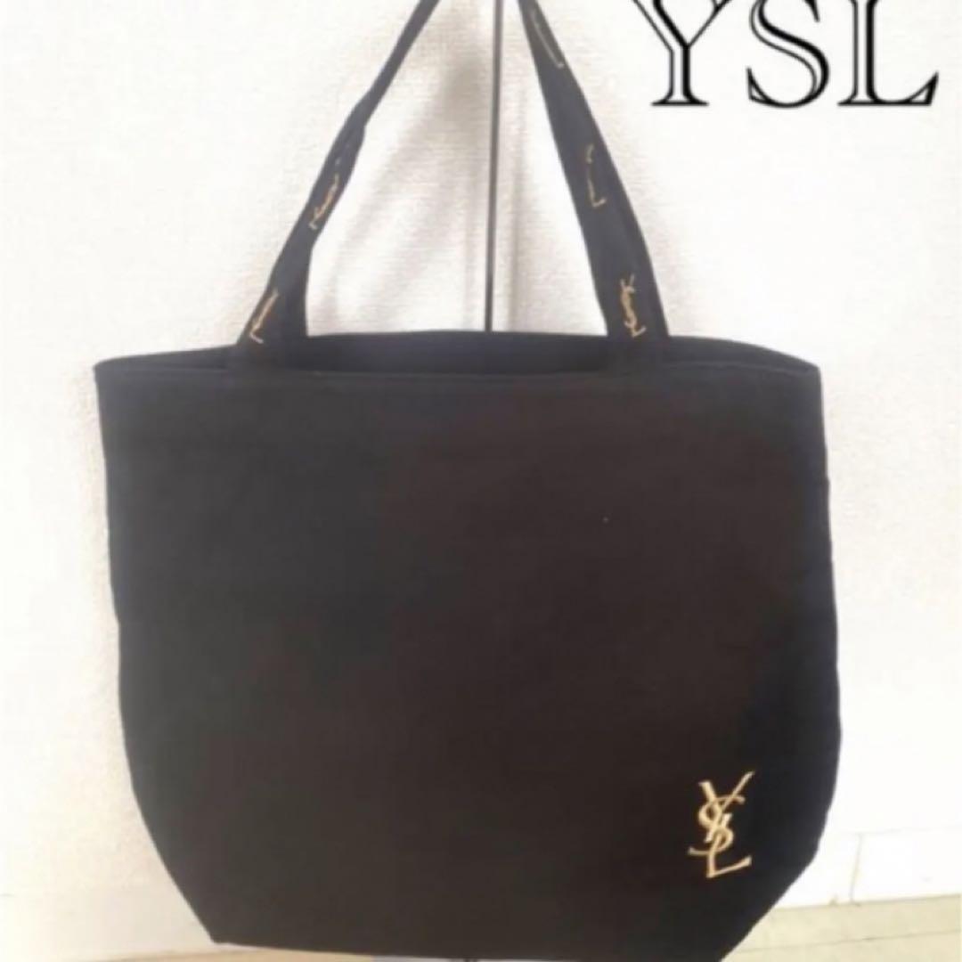 Rara borsa Yves Saint Laurent vintage nera con ricamo logo e tote bag dal Giappone