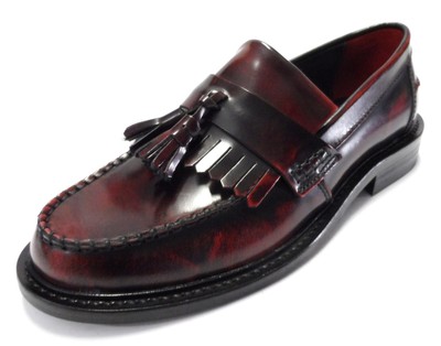 oxblood tassel loafers