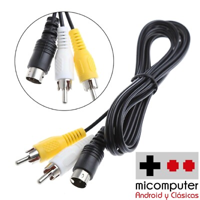 Cable Video ALTA CALIDAD AV RCA para Mega Drive 1 Megadrive MD1 Master ...