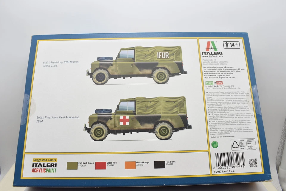 Modellino auto model kit da montare scala 1:35 jeep Land Rover 109 LWB Italeri - Immagine 3 di 4