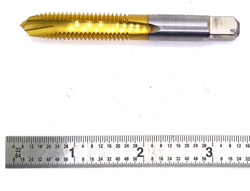 Detroit Industrial Tool M10 X 1.50 D6 3 Flute Spiral Point Tap TIN MS32896TIN - Foto 3 di 3
