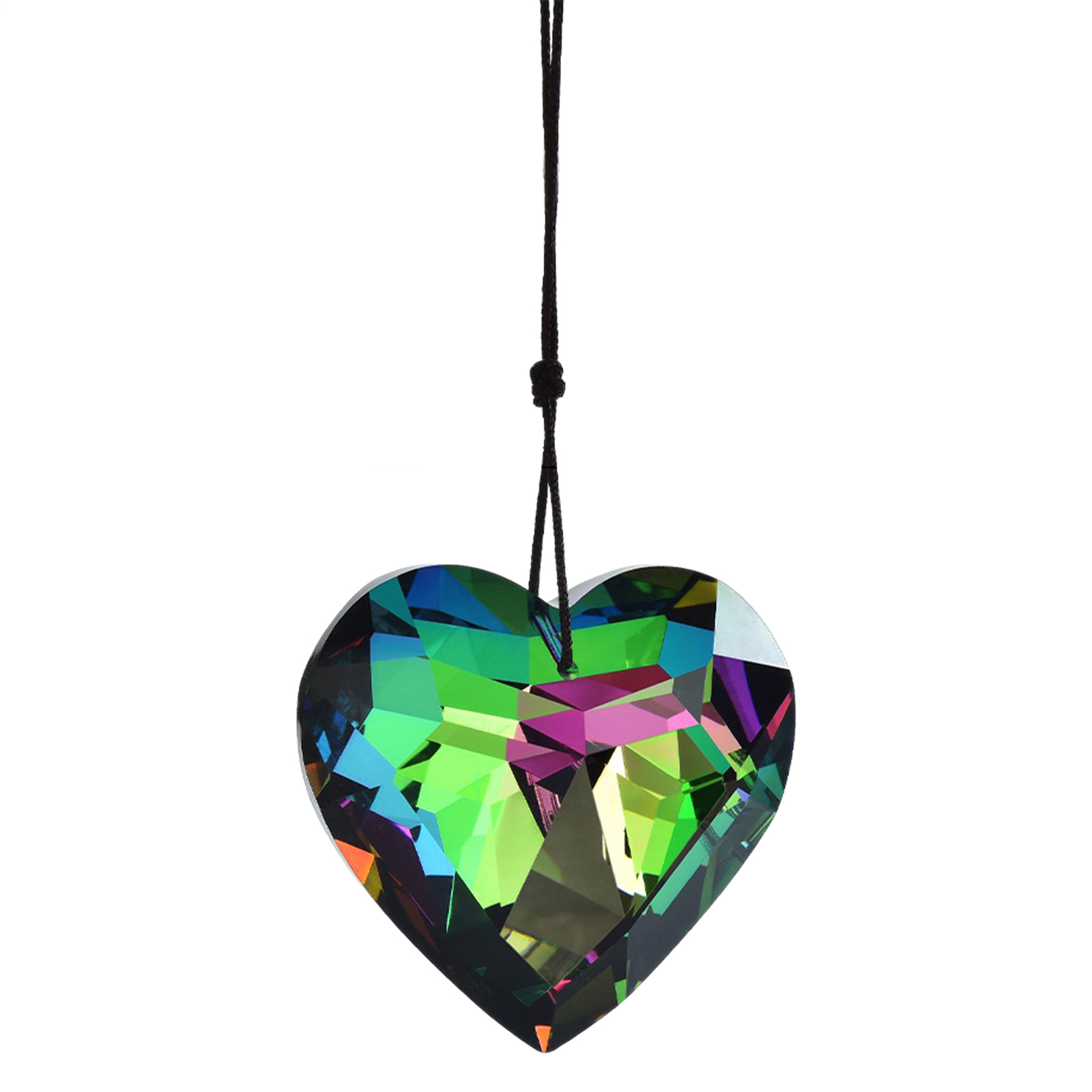 Herz Facettierter Anhänger Kristall Sonnenfänger Regenbogen Prisma Hängender