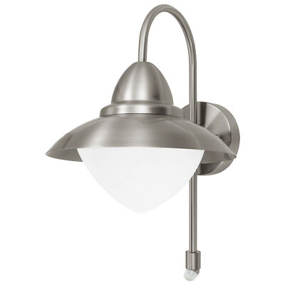 IP44 Außen versetzte Wandleuchte & PIR-Sensor Edelstahl 1 x 60W E27 Leuchtmittel