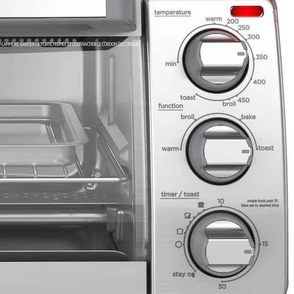 BLACK+DECKER 1150-Watt 4-Slice Stainless Steel Toaster Oven