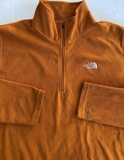 Boys Orange 1/4 Zip Fleece Pullover from The North Face TKA 100, size XL 18/20