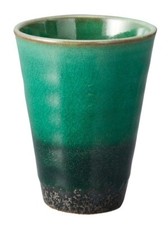 Shigaraki ware Japanese pottery Water glass cup Tumbler Emerald glaze