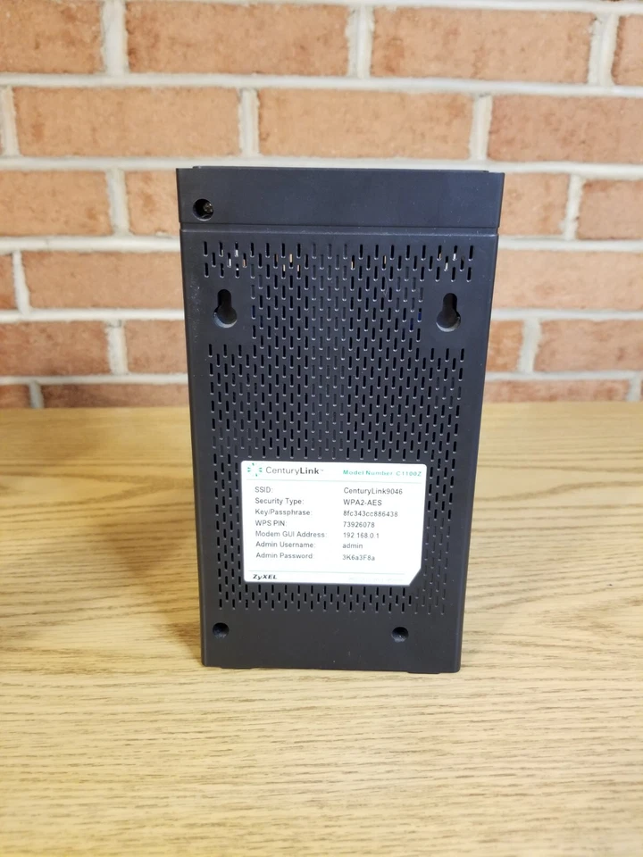 CenturyLink Zyxel C1100Z Wireless WiFi ADSL Modem Router Combo no Power Adapter  - Image 4 of 4