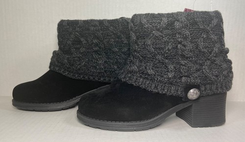 MUK LUKS Women's Haley Boots, Black 