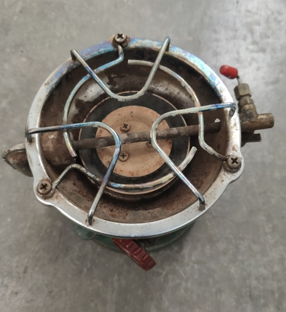 Vtage Coleman Single Burner White Gas Camp Stove 502 1970 Sunshine Of