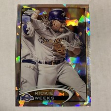 2012 Topps Chrome Atomic Ice Rickie Weeks 8/10 SSP AD