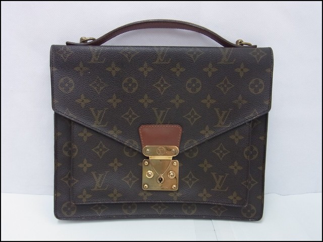 Louis Vuitton Monceau Shoulder Bag Brown Leather for sale online | eBay